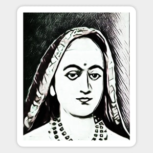 Adi Shankara Black And White Portrait | Adi Shankara Artwork 3 Magnet